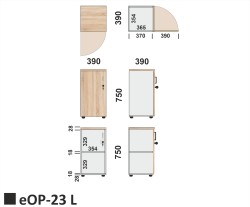 Wymiary regału eOP-23-39 L