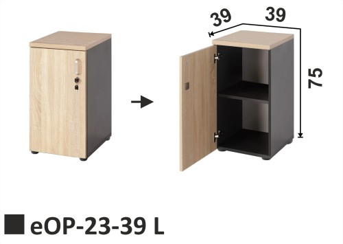 Regał jednodrzwiowy eOP-23-39 L