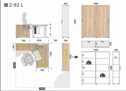 Układ mebli w zestawie Z-92 L