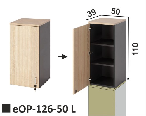 Nadstawka 3-poziomowa eOP-126-50 L