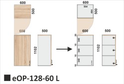 Wymiary nadstawki eOP-128-60 L