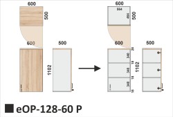 Wymiary nadstawki eOP-128-60 P