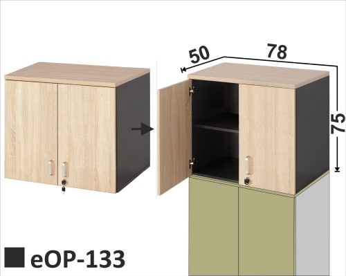Nadstawka dwupoziomowa eOP-133 o głębokości 50 cm