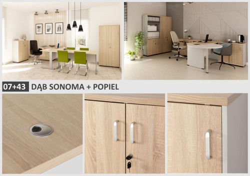 Przykład próbki koloru dąb sonoma + popiel