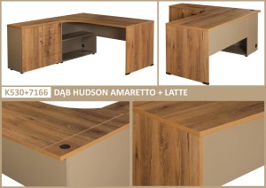 DĄB HUDSON AMARETTO K530  + LATTE 7166 - PRÓBKA KOLORU