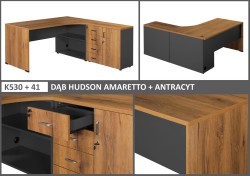 Próbki kolorów K530 Dąb hudson amaretto + 41 Antracyt