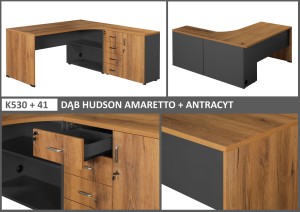 DĄB HUDSON AMARETTO K530  + ANTRACYT 41 - PRÓBKA KOLORU