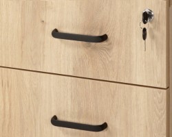 DETAL MEBLI W KOLORZE DĄB NATURALNY D4428OV (10) + CZARNY 190PE (40)