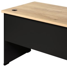 DETAL MEBLI W KOLORZE DĄB NATURALNY D4428OV (10) + CZARNY 190PE (40)