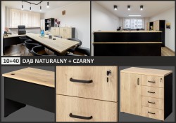 PRÓBKI KOLORÓW DĄB NATURALNY D4428OV (10) + CZARNY 190PE (40)