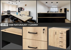 DĄB NATURALNY 10 + CZARNY 40 - PRÓBKI KOLORÓW