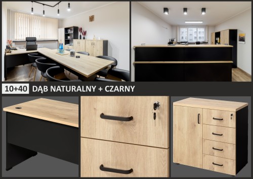 PRÓBKI KOLORÓW DĄB NATURALNY D4428OV (10) + CZARNY 190PE (40)