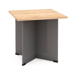 Stolik biurowy z blatem kwadratowym 78x78 cm na nogach z płyty H=75cm