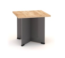 Stolik biurowy kawowy niski H-60cm z blatem kwadratowym 60x60 cm na nogach z płyty