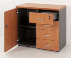 Przykład detalu mebla w kolorze Olcha 06 + Antracyt 41