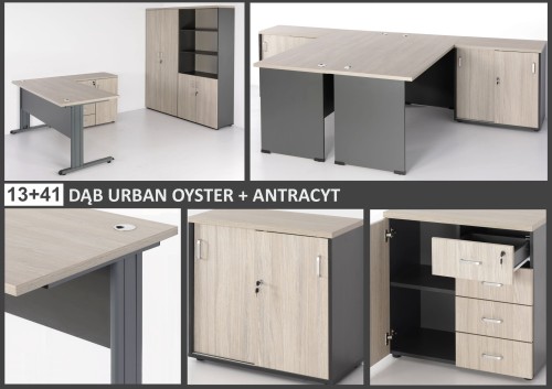 Próbki kolorów Dąb urban oyster + antracyt