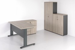Przykład mebli w kolorze Dąb urban oyster 13 + antracyt 41
