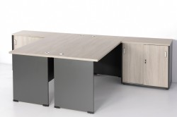 Przykład mebli w kolorze Dąb urban oyster 13 + antracyt 41