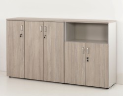 Przykład mebli w kolorze Dąb urban Oyster 13 + Popiel 43