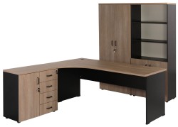 Przykład mebli w kolorze dąb urban kawowy 12 + czarny 40